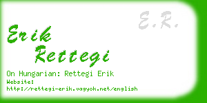 erik rettegi business card